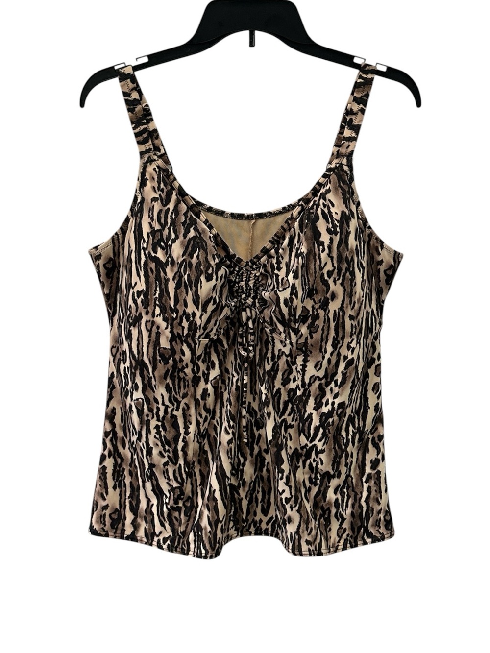 Elomi Fierce Molded Tankini Swim Top ES7201 Animal Print Size 16